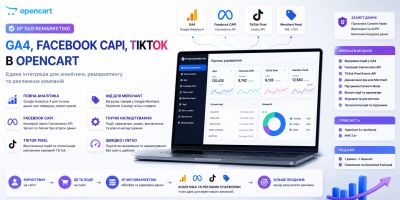 GA4, Facebook CAPI, TikTok в OpenCart: огляд SP SEO Remarketing