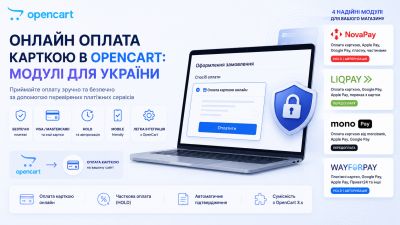 Оплата карткою в OpenCart: модулі для України