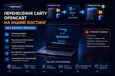 Перенесення сайту OpenCart на інший хостинг: інструкція
