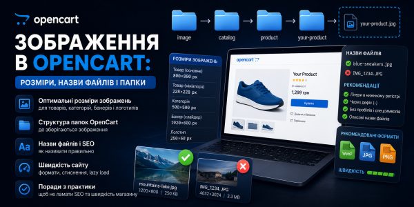 Зображення в OpenCart: розміри, назви файлів і папки