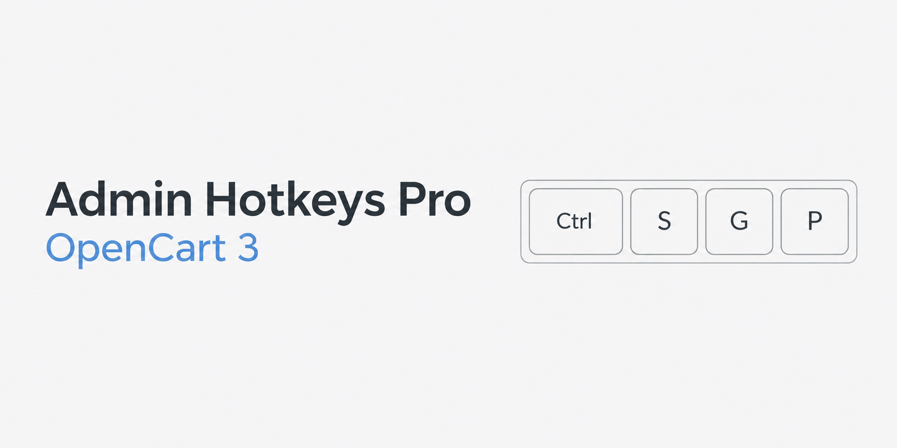 Admin Hotkeys Pro for OpenCart 3