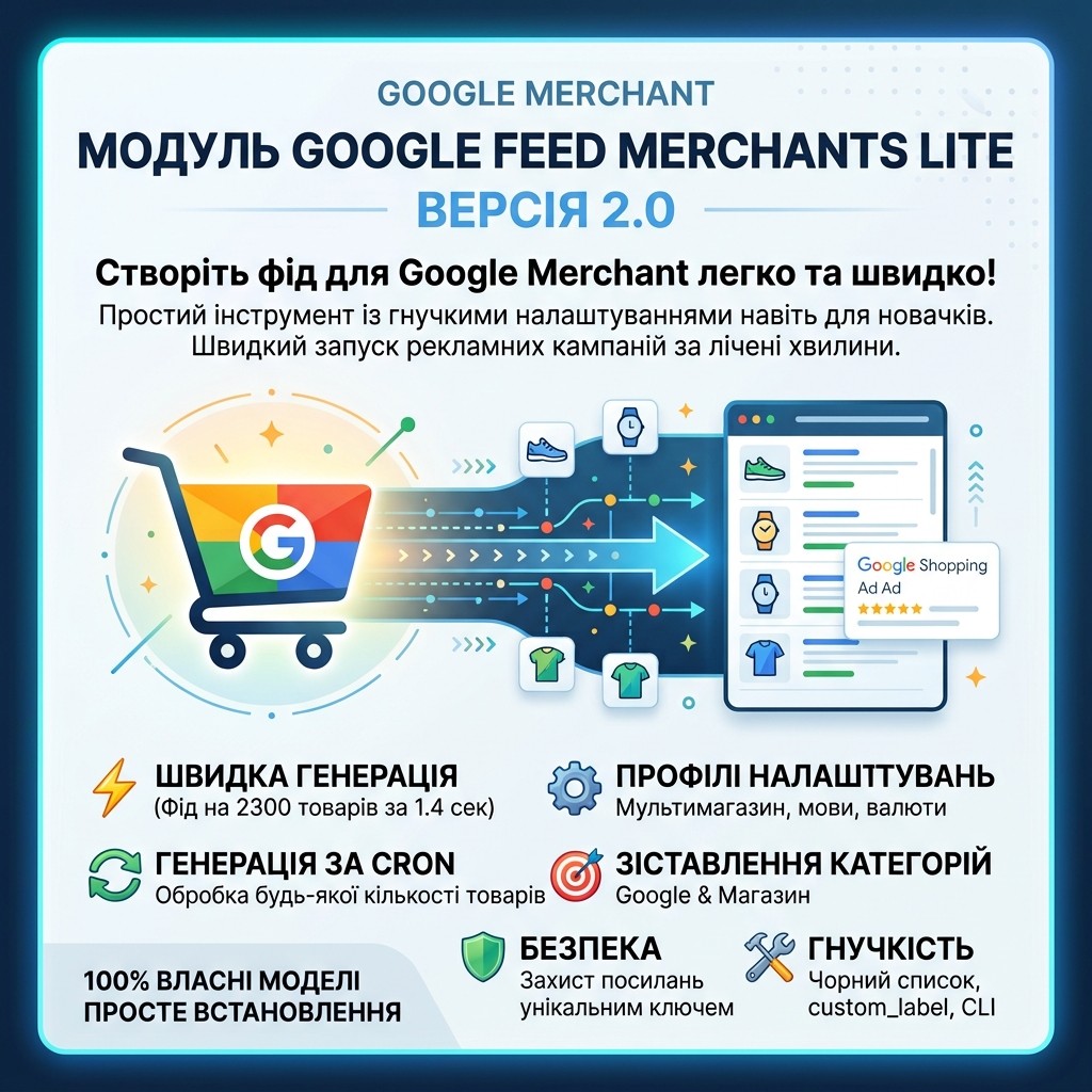Feed for Google Merchants - Google Feed Merchants Lite for Opencart