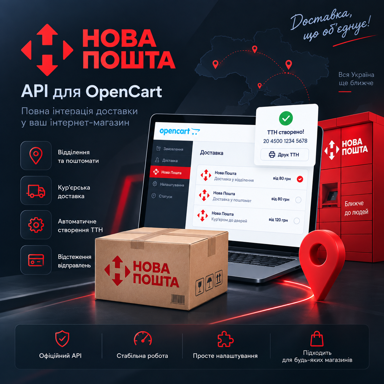Доставка Нова Пошта/Nova Poshta Delivery - Масове створення ТТН, Мульти ТТН, Мульти API та багато іншого.