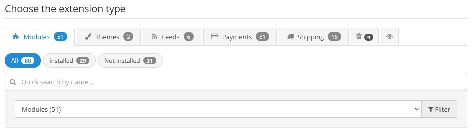 Admin Extensions Tabs — таби замість випадаючого списку - 3