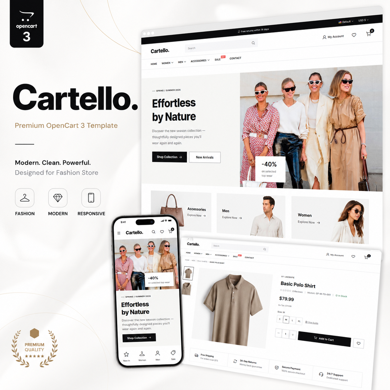 Cartello – адаптивный шаблон для OpenCart 3 + Быстрый старт