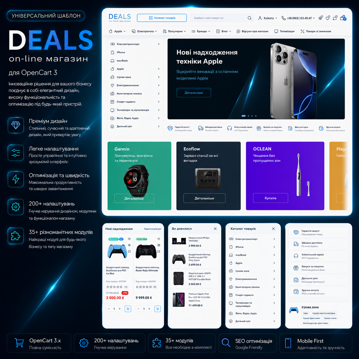 Deals – adaptive universal template
