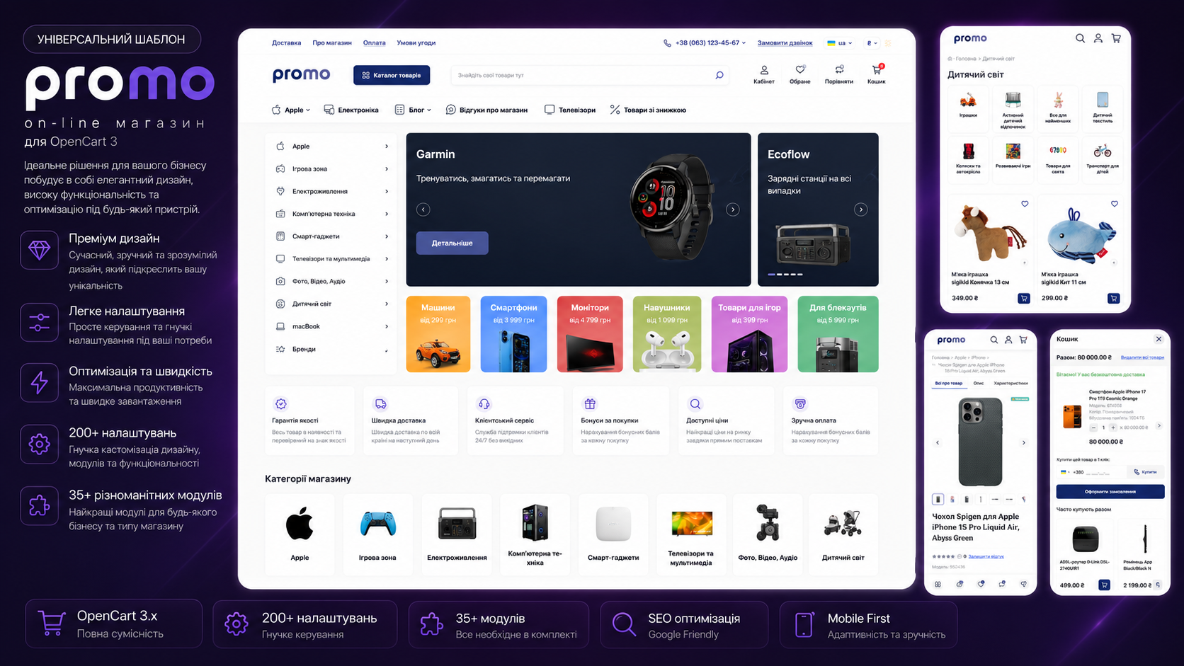 Promo – adaptive universal template